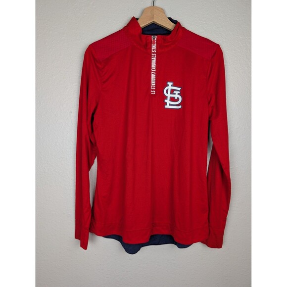 St Louis Cardinals Mens Large Red MLB Baseball Pullover - Picture 1 of 8